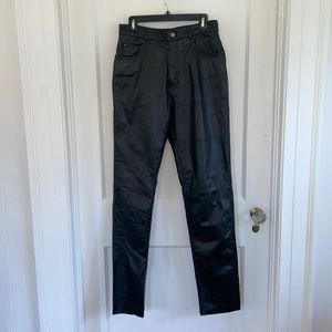Black Leather 5-Pocket Pants. Excellent condition. Vintage 90s supermodel vibes!